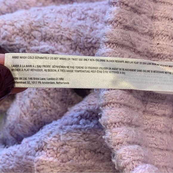 Out From Under Urban Outfitters Mina Cable Knit Pants Lavender Size Medium - Picture 9 of 11